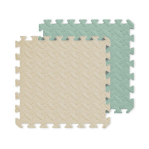 מזרן פאזל דו צדדי 60/60/2 ס"מ - ירוק ובז' כהה