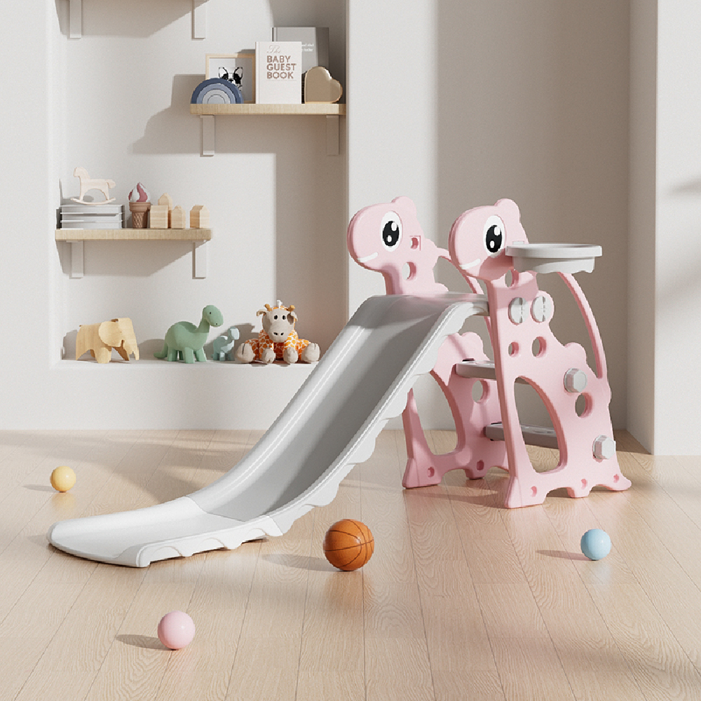 מגלשה מעוצבת 3 ב1 - דגם דינו ורוד