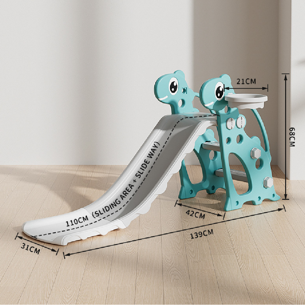 מגלשה מעוצבת 3 ב1 - דגם דינו ירוק – תמונה 7