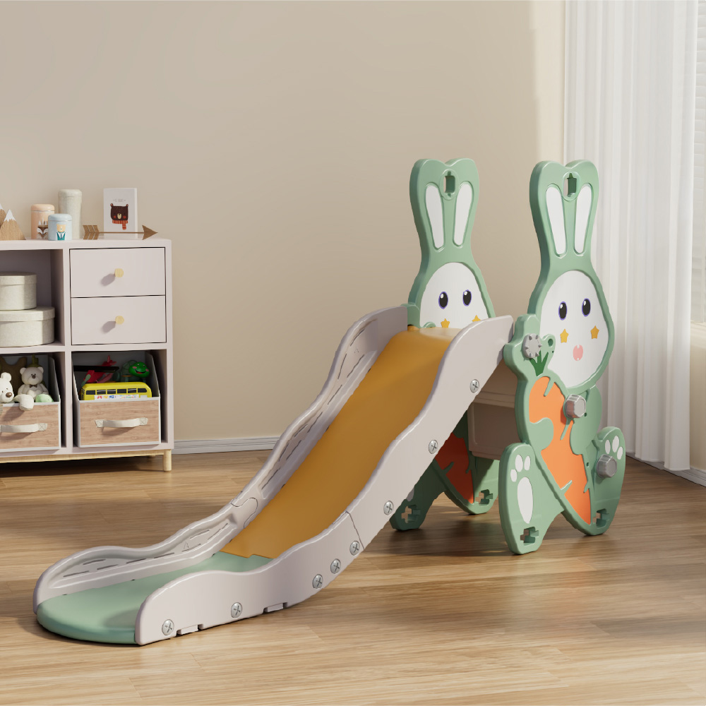 מגלשת ילדים עם דגם ארנבון - צבע ירוק