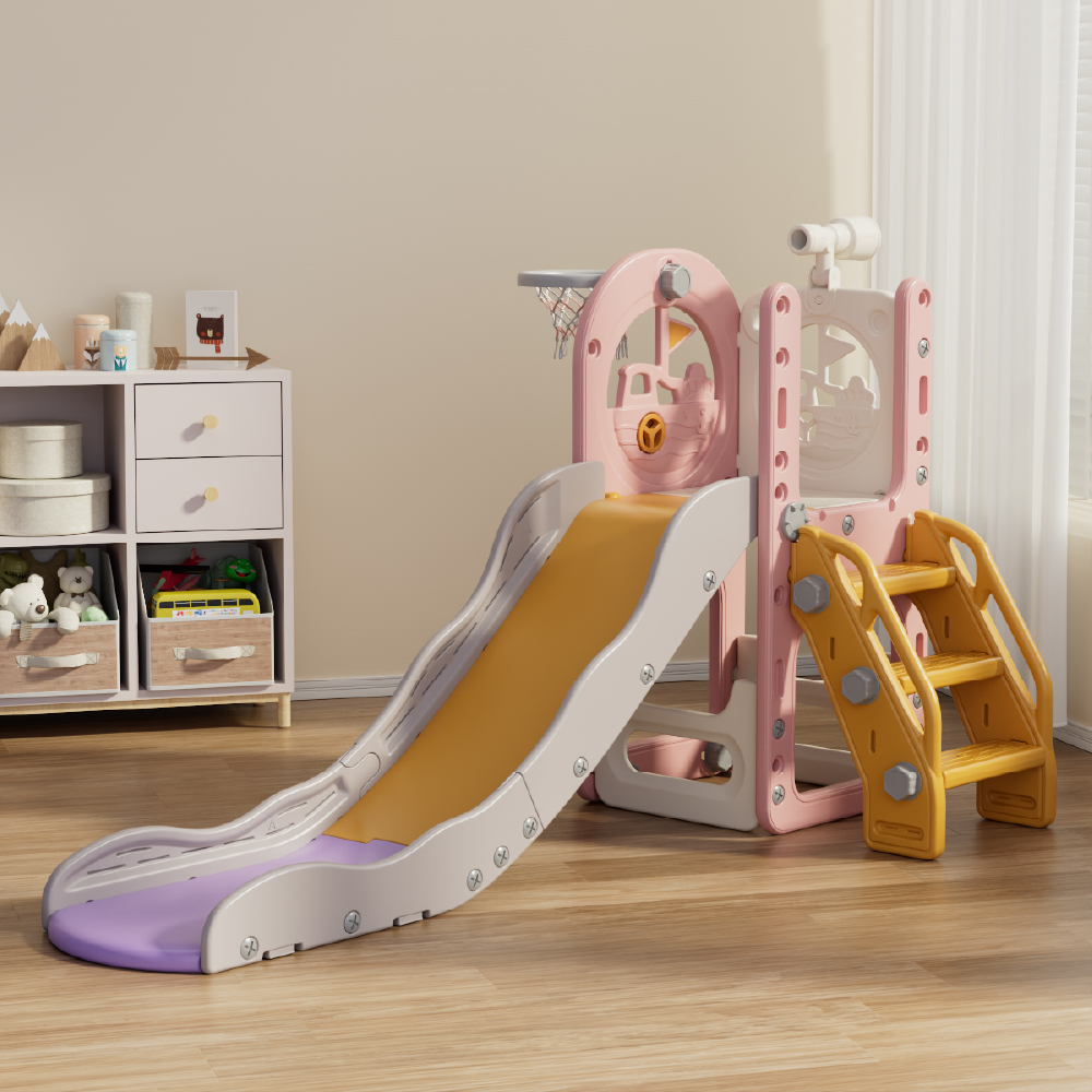 מתקן משחקים משולב פאנסי - דגם ורוד