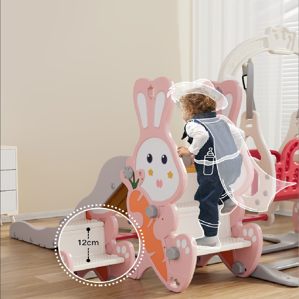 מתקן שעשועים 3 ב1 דגם ארנבון - צבע ורוד – תמונה 2