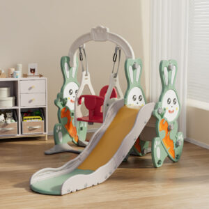 מתקן שעשועים 3 ב1 דגם ארנבון - צבע ירוק