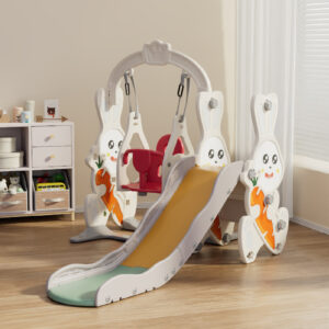 מתקן שעשועים 3 ב1 דגם ארנבון - צבע לבן