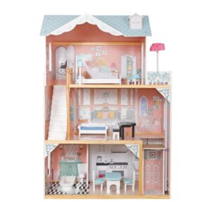 בית בובות צבע תכלת מעץ - יהלום